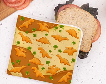 Dinosaur Nuggies - Sandwich Wrapper Bag - Customizable