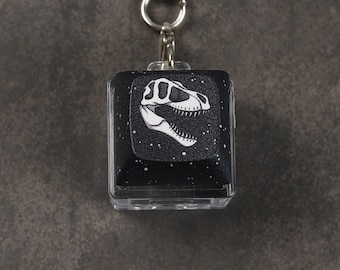Rex Skull Keycap Keychain - Clicky Keychain - Fidget toy - Excavation Paleontology