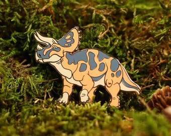 Triceratops Metal Pin - Dinosaur
