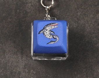 Mosasaurus Keycap Keychain - Mosa Keycap - Clicky Keychain - Fidget toy