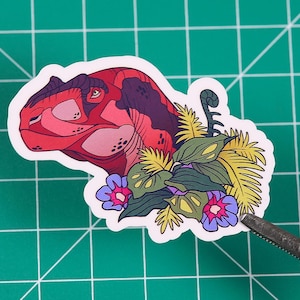 Giganotosaurus Portrait Sticker - Handmade - Dinosaur - Vinyl
