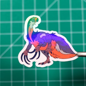 Autocollant Therizinosaurus Holo - Conception de Robin