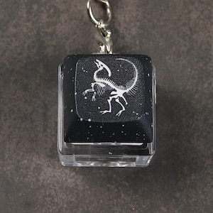 Parasaur Skelett Keycap Schlüsselanhänger: Fidget Spielzeug