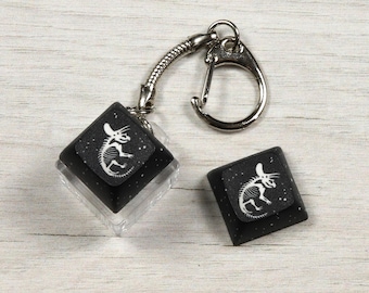 Dinosaur Keycap - Triceratops Skeleton - Clicky Keychain - Fidget toy - Excavation Paleontology