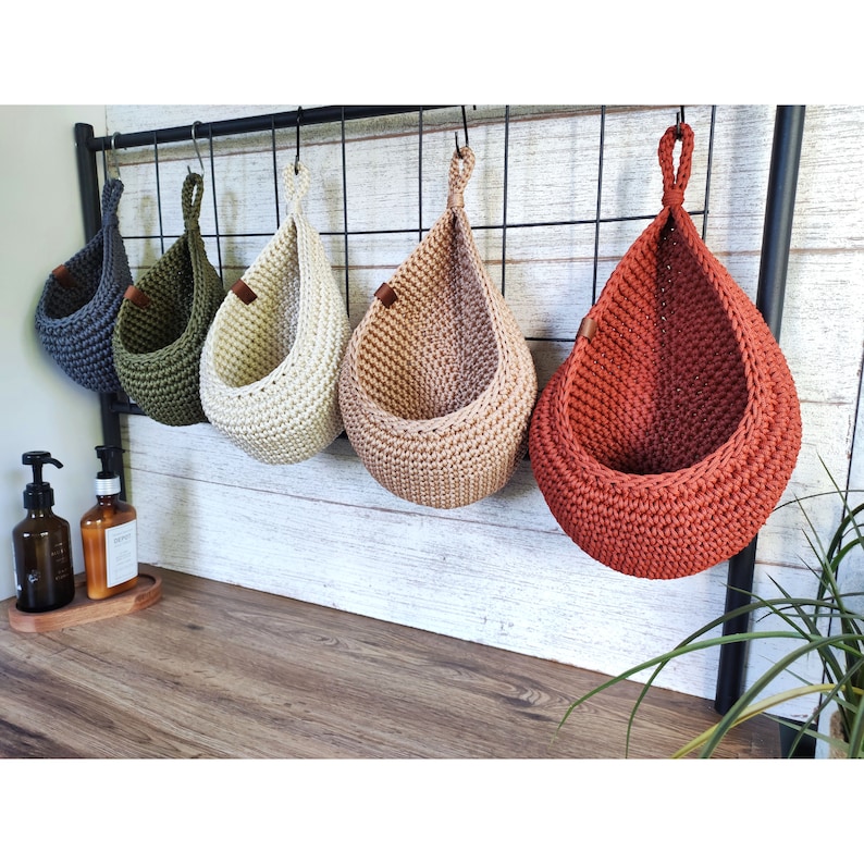 Wall hanging basket, Vegetable Storage hanging basket, Hanging Planter Basket, Hanging fruit basket, Bathroom hanging basket image 1