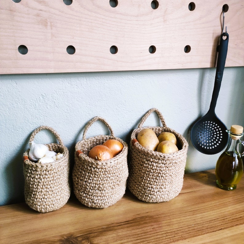 Hanging Wall Baskets Vegetable Baskets Hanging Fruit Etsy