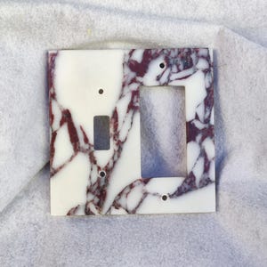 VIOLA Marble  1Toggle- Rocker, Light Switch Cover Plates,OVERSIZE Outlet Cover