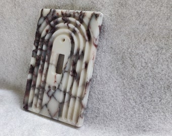 RAINBOW Marble Light Switch Plate Cover,  1-Toggle Light Switch Plate