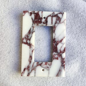 1-Gang Decorator Gfci Outlet wall Plate, Decorator Marble Cover, SPECIAL  Over SIZE  Viola Marble