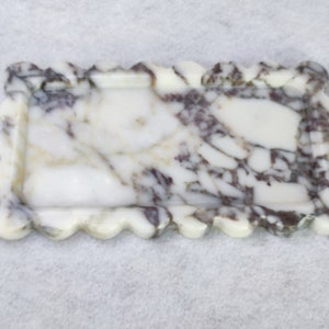 VIOLA Marble Scalloped Rectangle Tray 28cm.x16cm.x2cm ST3 Design image 5