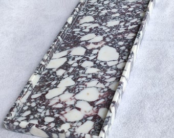 VIOLA Marble Rectangle EXTRA LONG Tray (50cm.x20cm.x3cm) Sizes: 19.7"x8"x1.2"