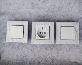 EU-Carrara MARBLE Light Switch Covers-Socket Covers EUROPEAN