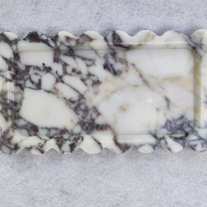 VIOLA Marble Scalloped Rectangle Tray 28cm.x16cm.x2cm ST3 Design image 4