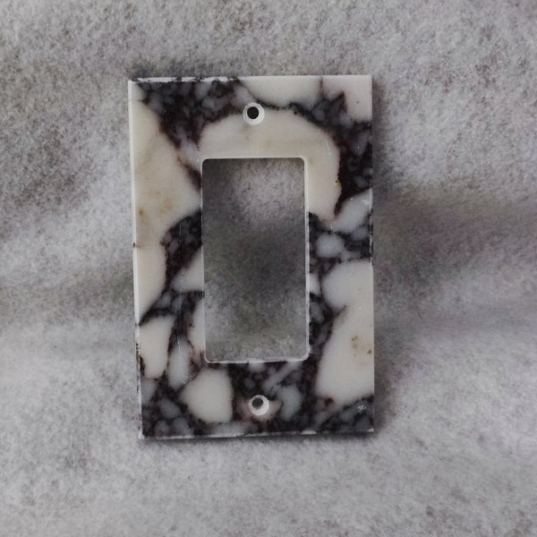 1-Gang Decorator Gfci Outlet wall Plate, Decorator Marble Cover, SPECIAL  Over SIZE  Viola Marble