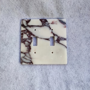 2-Gang Toggle Wall Plate, VIOLA Marble,Double Light Switch Plate Cover, Marble Switch Plate Cover