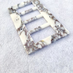 4-Gang VIOLA MARBLE Light Switch Plate, 4Gang Quadruple Rocker
