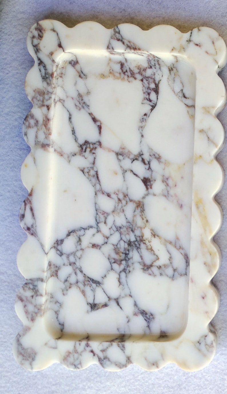 VIOLA Marble Scalloped Rectangle Tray 28cm.x16cm.x2cm ST3 Design image 6