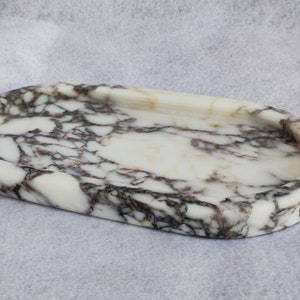Rectangle Oblong Viola Marble Tray (25x13x2cm)