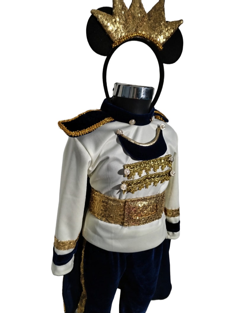 Elegant, Mickey King Costume, Mickey King Outfit, Mickey King Blue Look, Mickey King Blue Style, Mickey Mouse King, For Babies, Halloween image 5