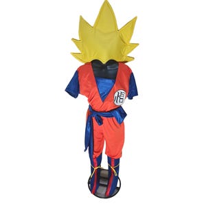 Turn your child into Goku Dragon Ball Z costume with suit, belt, wristbands, boots and wig for an epic transformation.