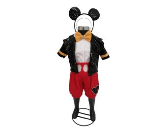 Halloween-Inspired Mickey Mouse Elegant Attire: Stylish Fun for Kids, Boys, Girls, Babies, Mickey Mouse Elegant Fashion Creepy-Chic Styles