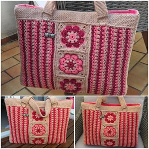 The pattern is in German - Crochet pattern for the bag &quot;Hippie&quot; PDF only in German