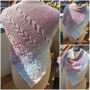 PDF only in German - Knitting instructions for the asymmetrical triangular shawl &quot;Nordish&quot; - PDF only in German