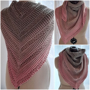 Crochet instructions for the triangular scarf "Relief" in german only