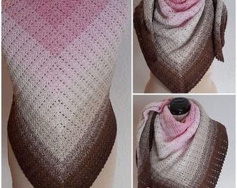 Crocheted triangular cloth "Lena" - Original from the manual - Single piece