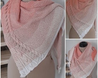 Knitting instructions for the asymmetrical triangular shawl "a Dream of Spring" in german only