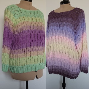 PDF only in German - Crochet pattern for the &quot;Square Dancer&quot; sweater in sizes S - 3XL - PDF only in German