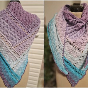 PDF solo en alemán - Patrón de crochet para el chal triangular "Anders 2.0" - el patrón está disponible solo en alemán