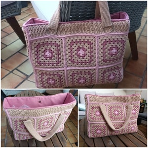 The pattern is in German - Crochet pattern for the bag &quot;Granny&quot; - PDF only in German