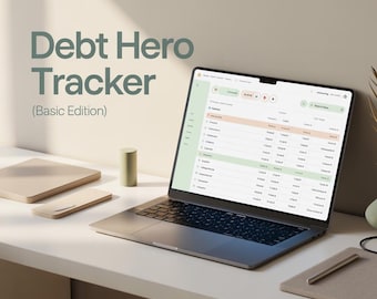 Debt Payoff Tracker – Simple Finance Spreadsheet, Printable & Digital
