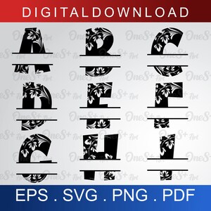 花柄モノグラムアルファベット 花柄アルファベット SVG 花柄文字 SVG カットファイル（Cricut 用）、26 個の個別カットファイル