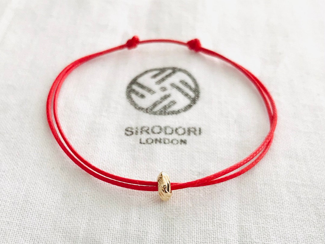 Handmade 14k Gold Plated Chinese Knot Red String Kabbalah Lucky ...