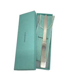Abrecartas clásico Tiffany & Co. de plata esterlina 925 de 31 gramos y 7 pulgadas con caja (LEER)