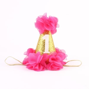 First Birthday Hat |1st Birthday Hat| First Birthday Girl Outfit |1st Birthday Girl|1st Birthday Party Hat | Gold Hat + Choose Color and Age