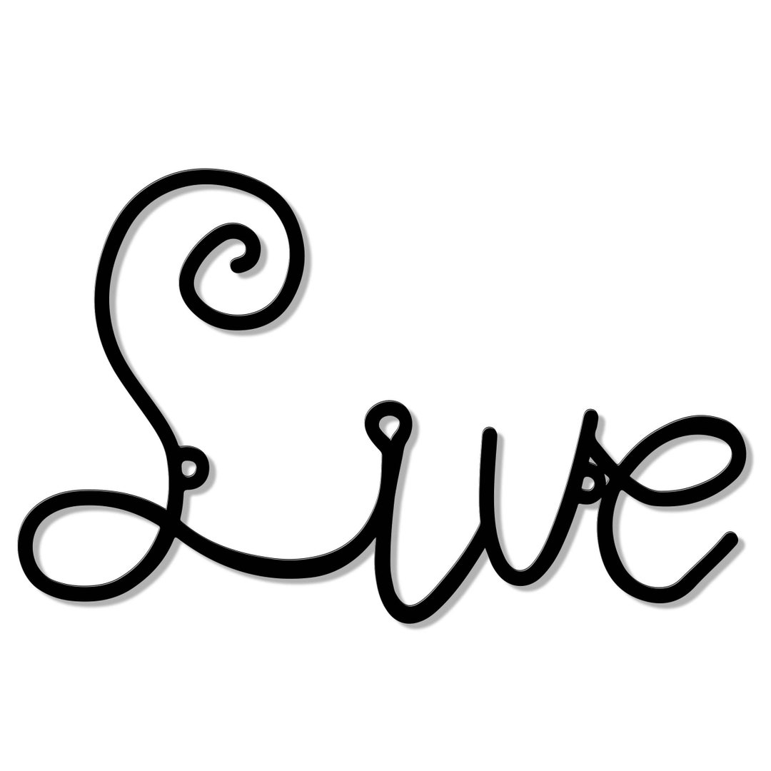 Live Sign / Live Metal Word / Family Metal Word Etsy