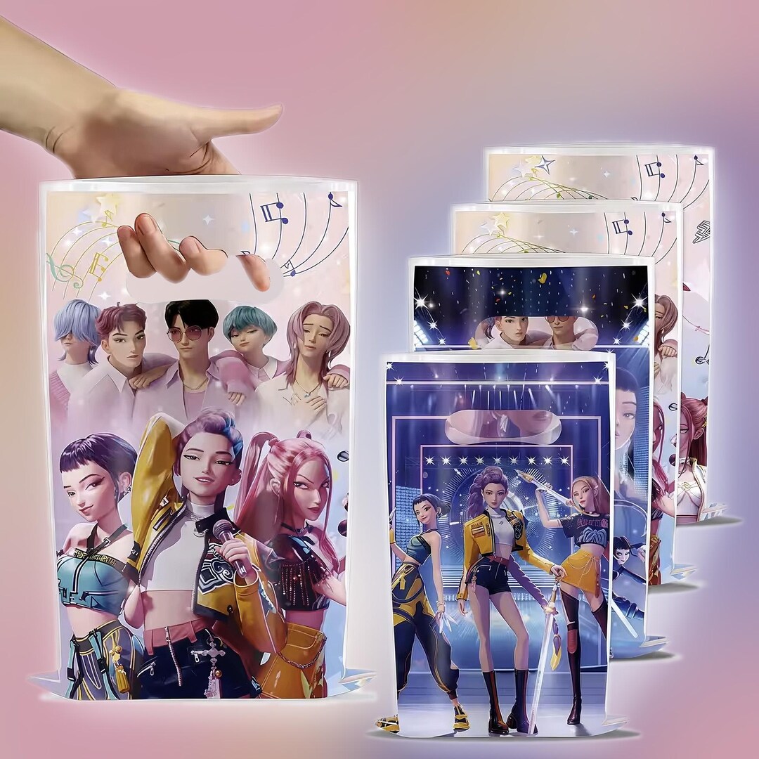Kpop Demon Hunters, Huntrix, Saja Boys Birthday Party Bags Favours