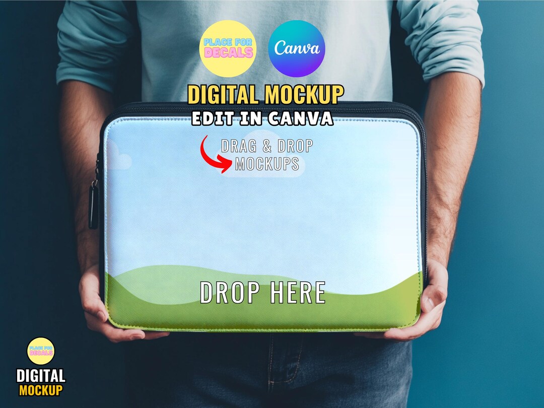 Business Laptop Case Mockup | Add Your Own Design Layer | Easily Edit ...