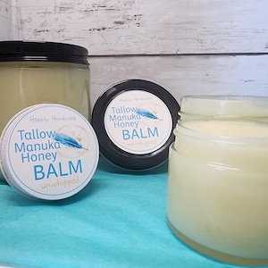 Whipped Tallow Manuka Honey Balm: Organic Healing Skin Care