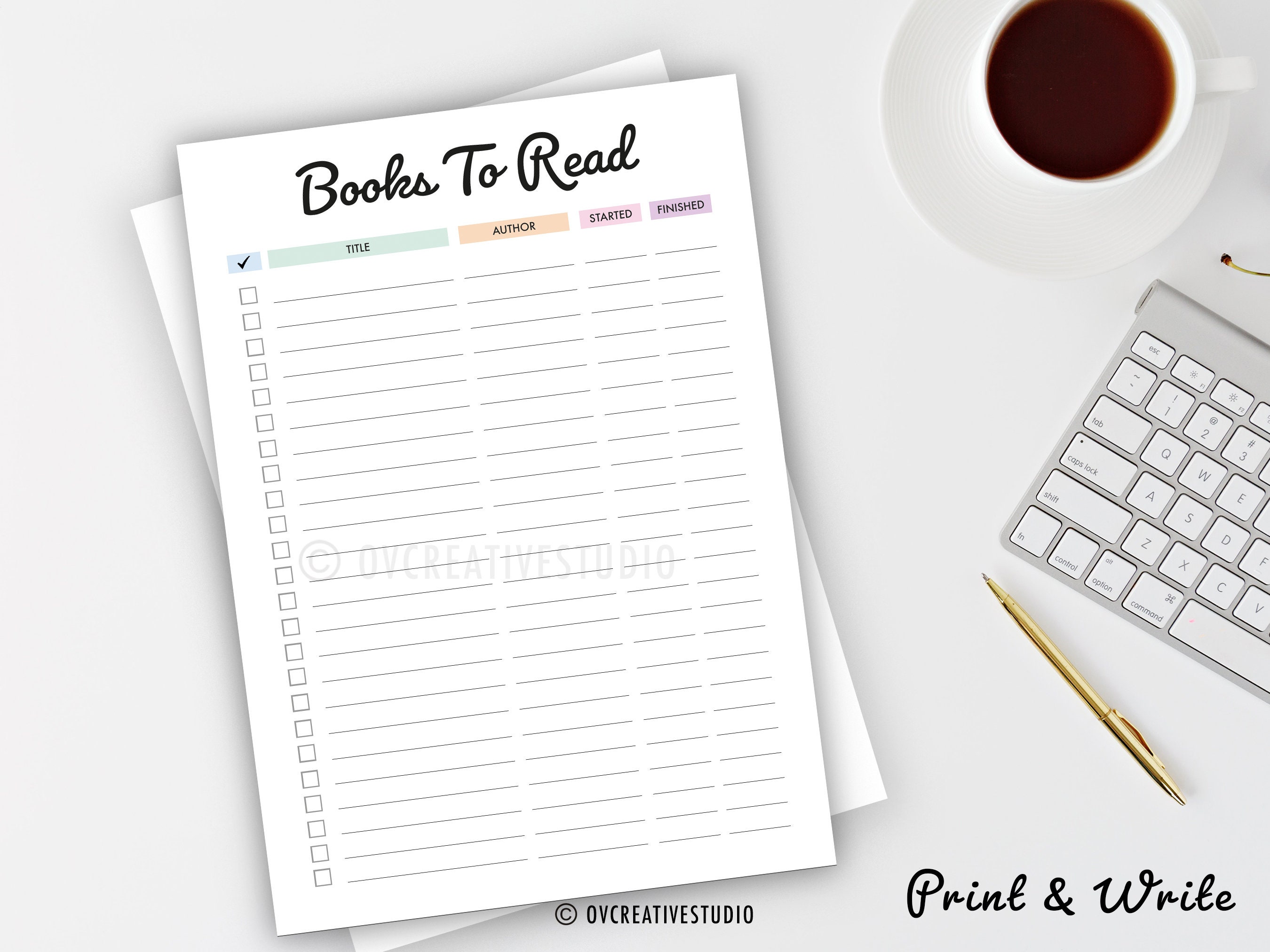 Editable Book Tracker Printable Books to Read Reading - Etsy UK