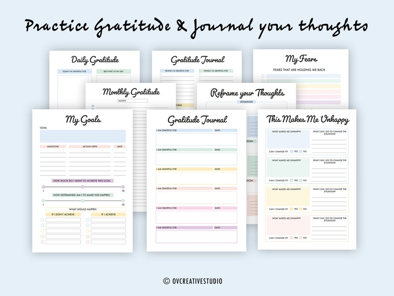 Self Care Planner Bundle Printable, Editable, Wellness Planner, Self ...