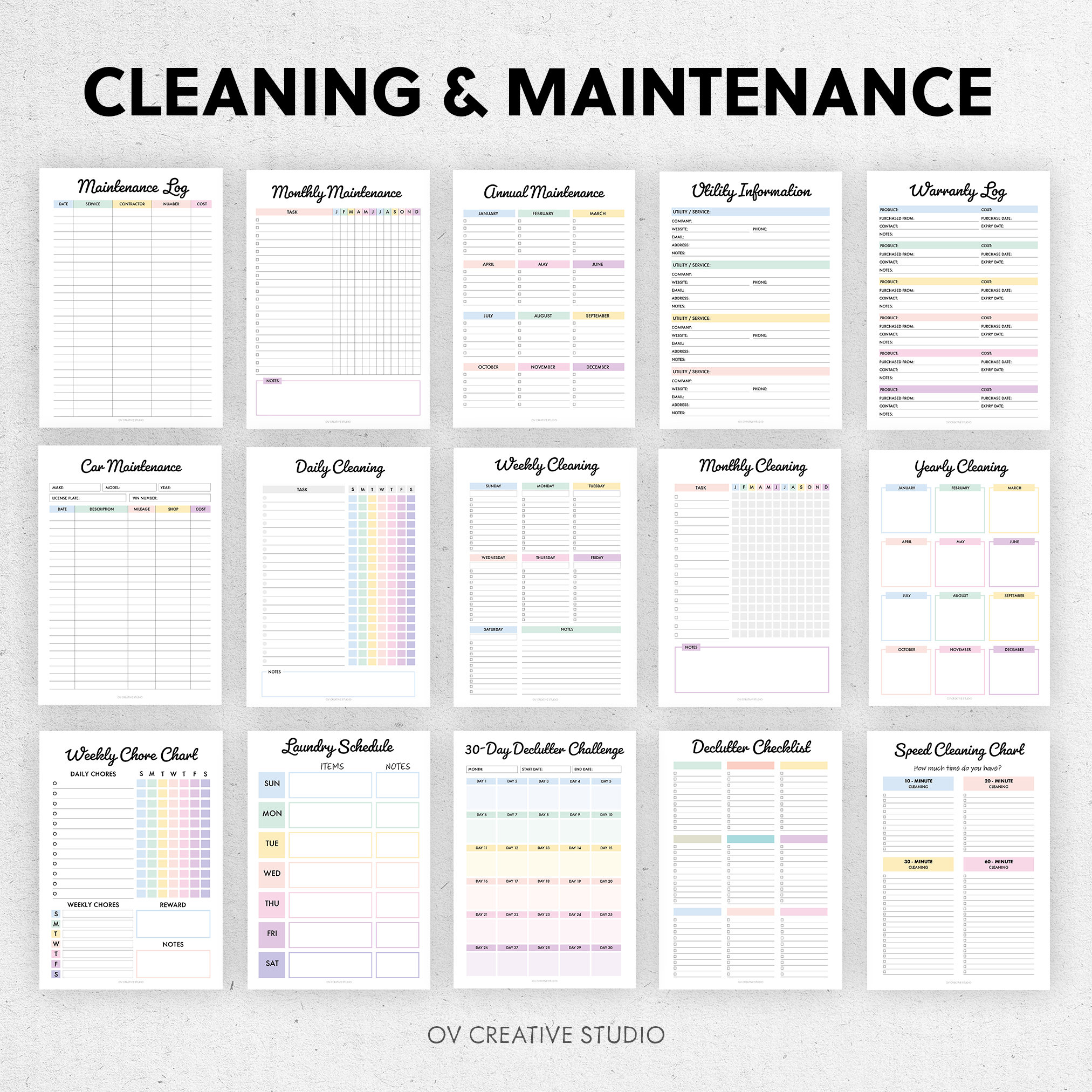Home Management Binder Printable PDF, Household Planner, Productivity ...