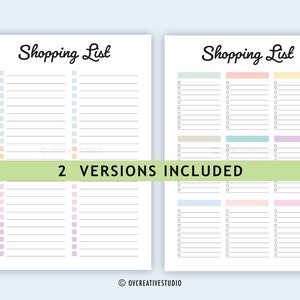 Editable Shopping List | Printable Shopping Checklist | Shopping List ...