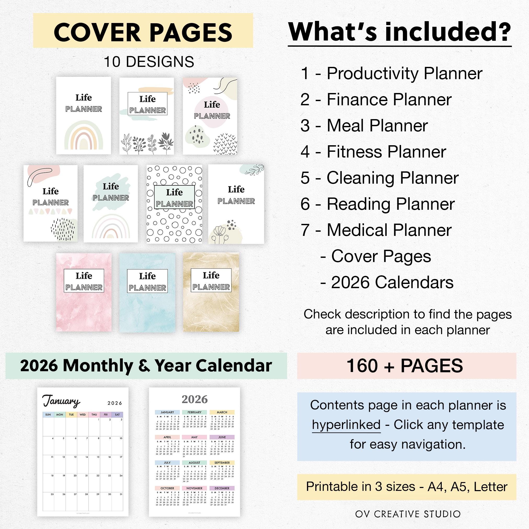 Life Planner Bundle | Printable, Digital PDF | Home Management | All in ...