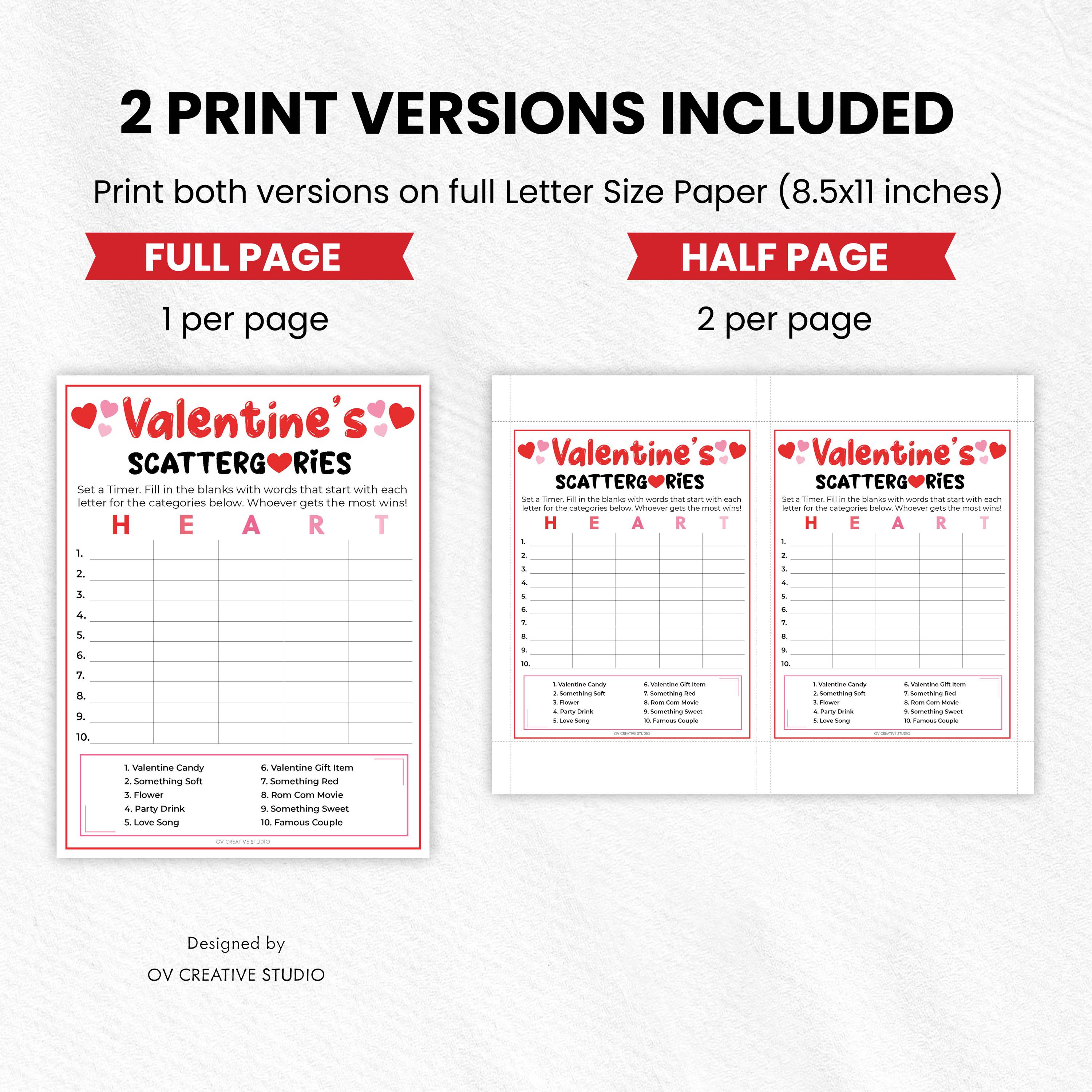 Valentines Day Printable Games | Valentines Party Games Bundle ...