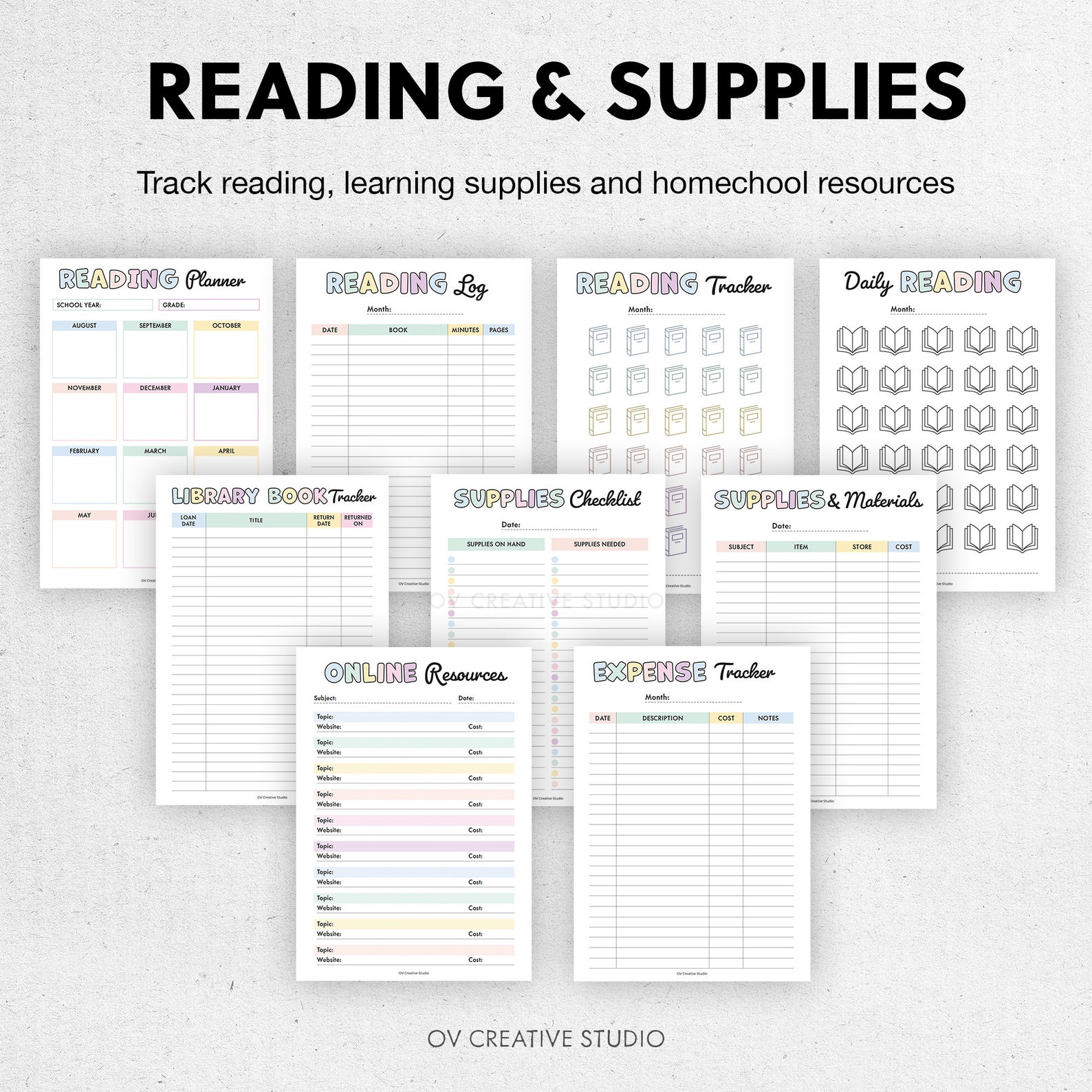 Editable Homeschool Planner Bundle 2026-2027 | Printable | Academic ...