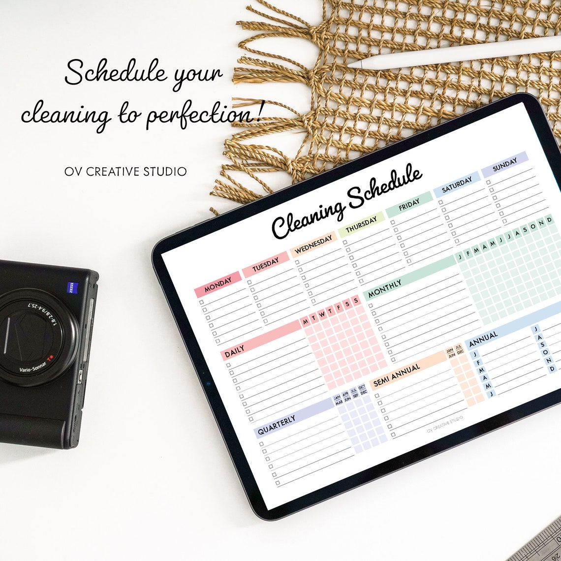 EDITABLE Cleaning Schedule | Printable | Weekly, Monthly, Yearly ...